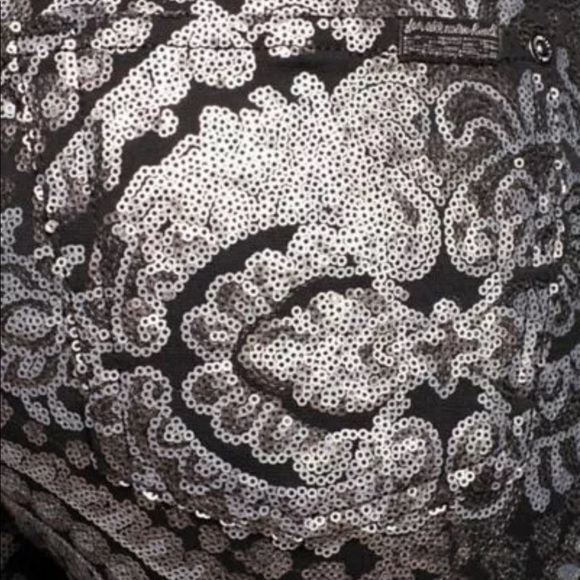 7 For All Mankind Skinny Sequin Printed Jeans - Picture 2 of 6